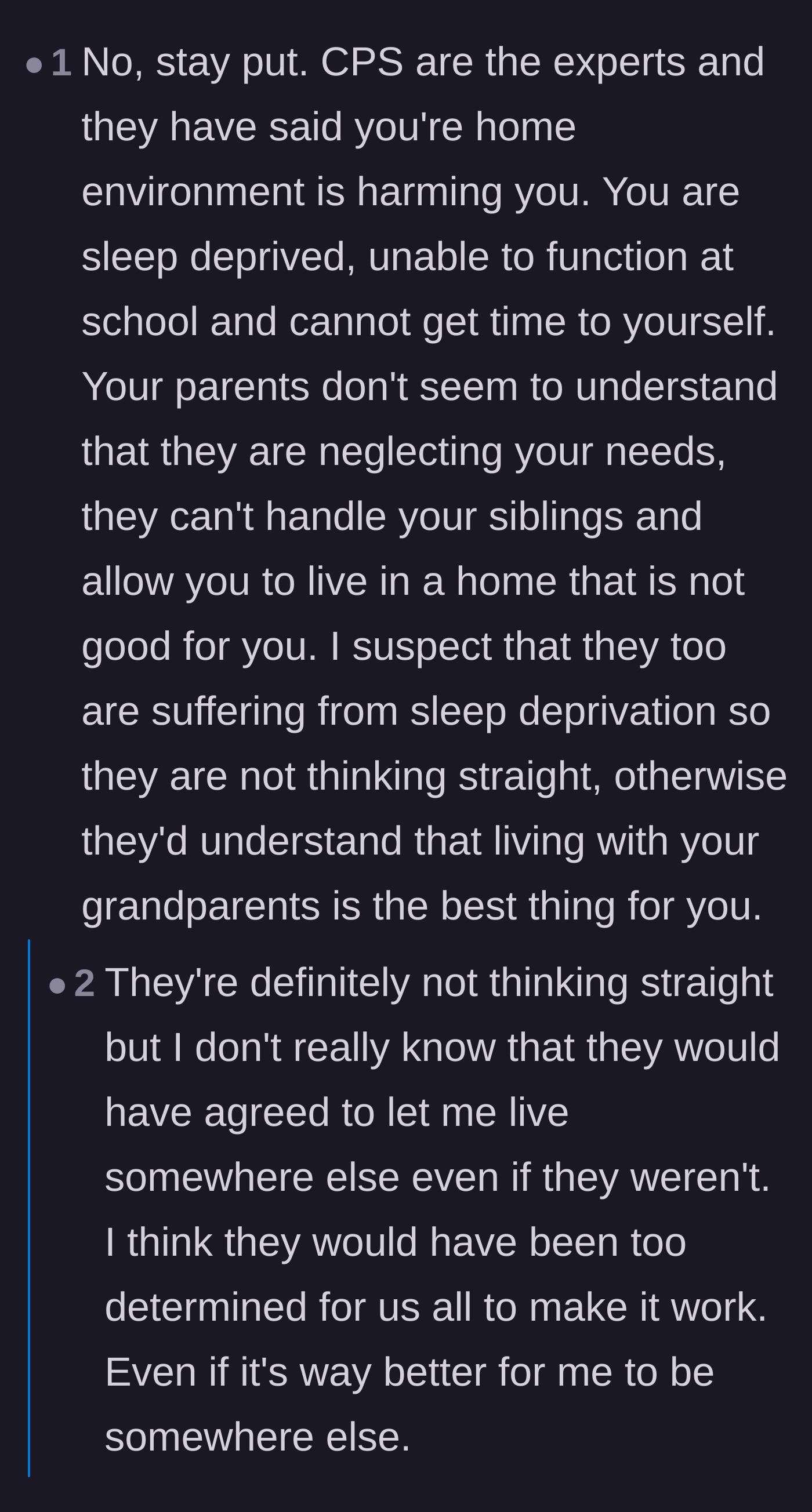 Comment thread 3 - Readers point out that by living in denial, the parents are actually failing all three of their children.