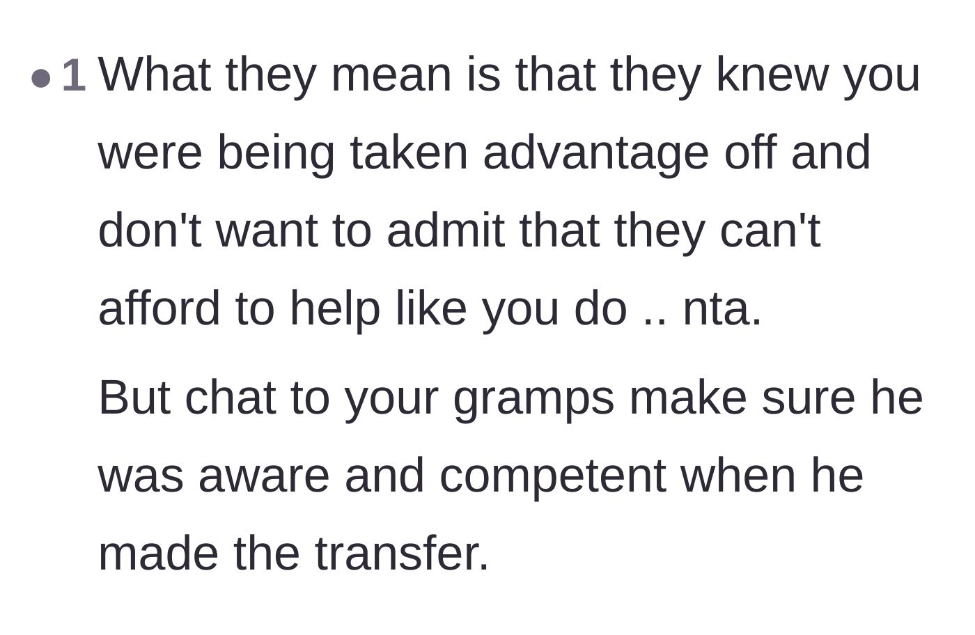 Comment thread 5 - A user explains that the extended family is only criticizing the author because they know they are financially useless themselves.