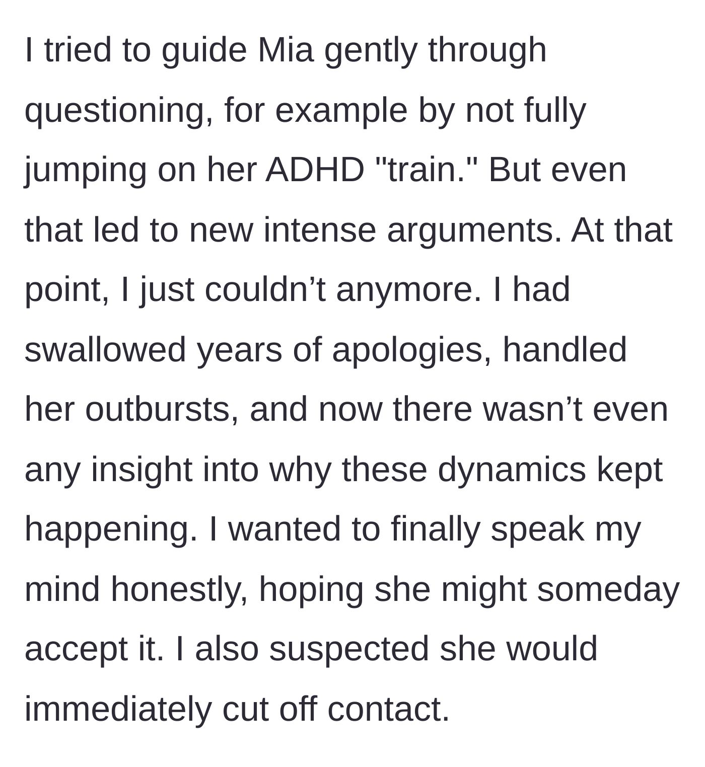Story part 4 - The exhausted friend tries to gently challenge the new diagnosis but is met with intense arguments, realizing the friendship has reached its end.