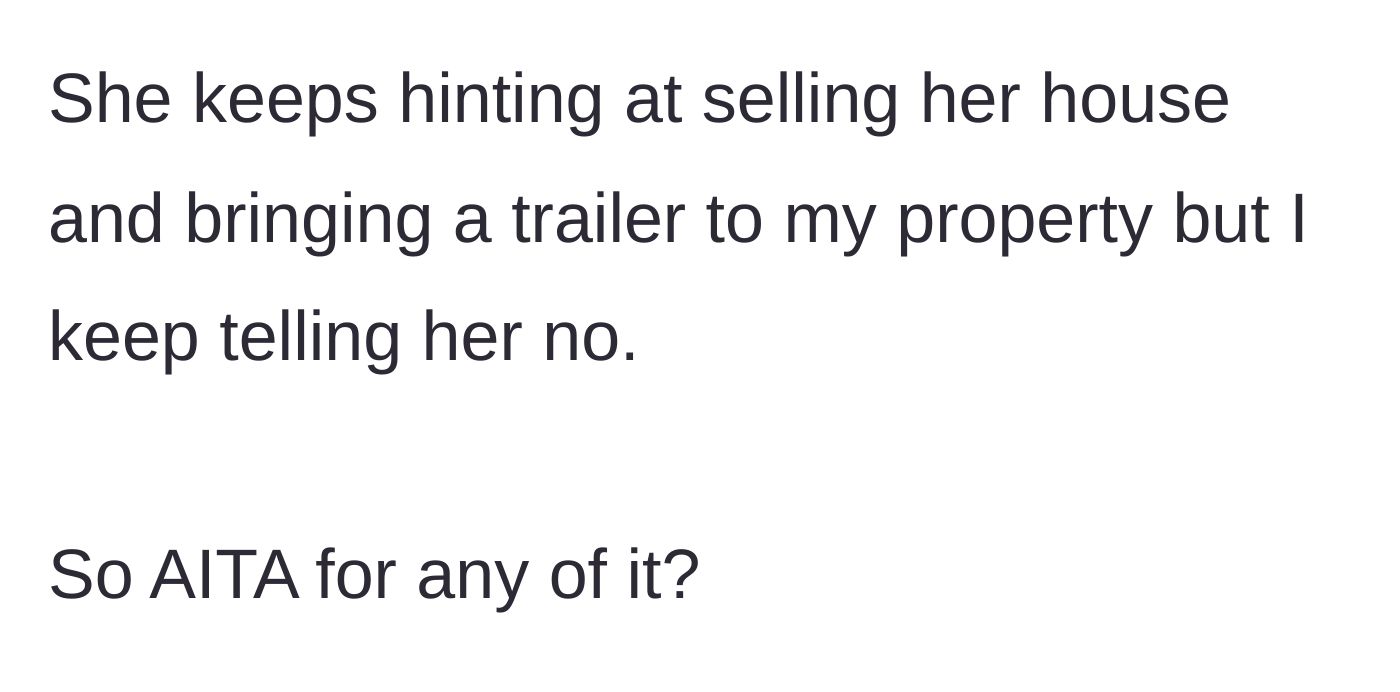 Story part 10 - Mom keeps begging to move in, but the couple holds their boundary