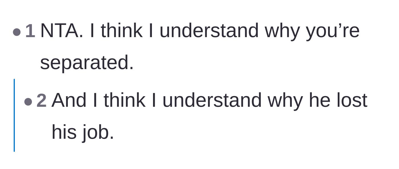 Comment thread 5 - A short comment noting that this behavior explains why they are separated.