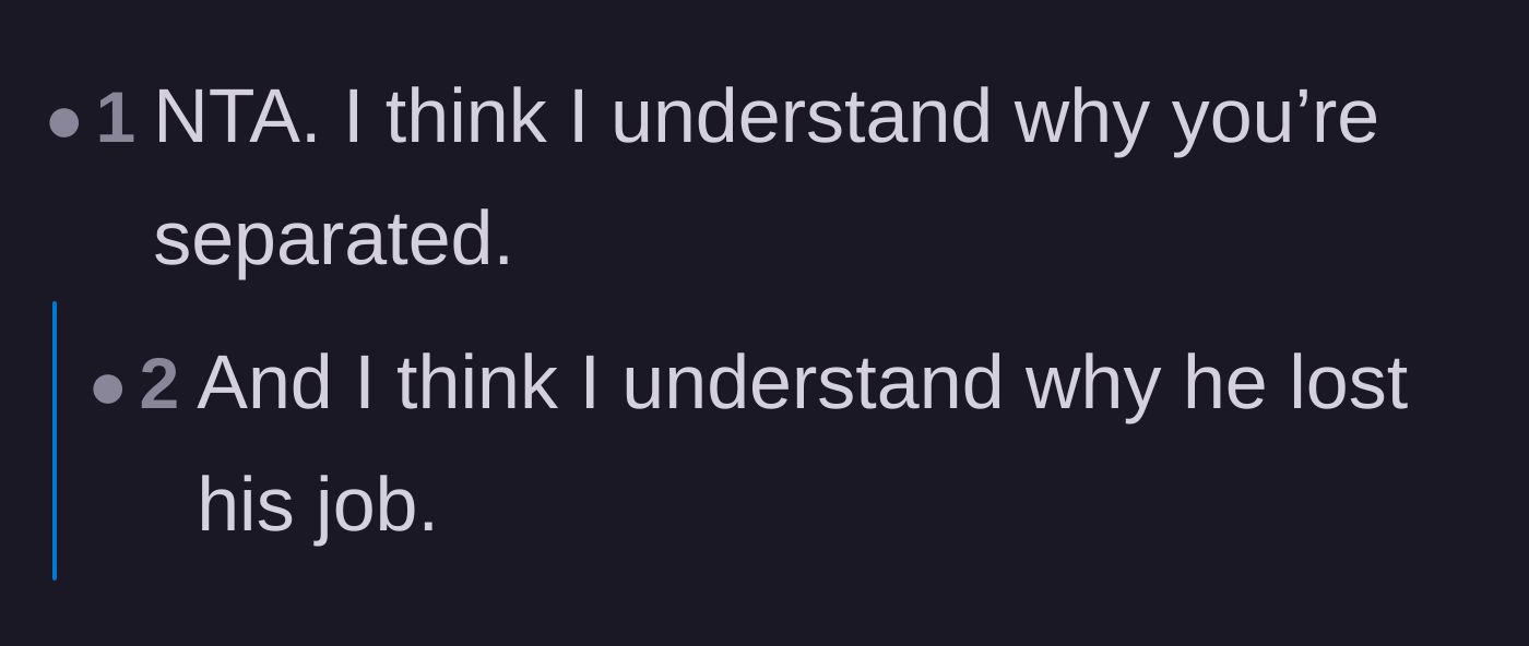 Comment thread 5 - A short comment noting that this behavior explains why they are separated.