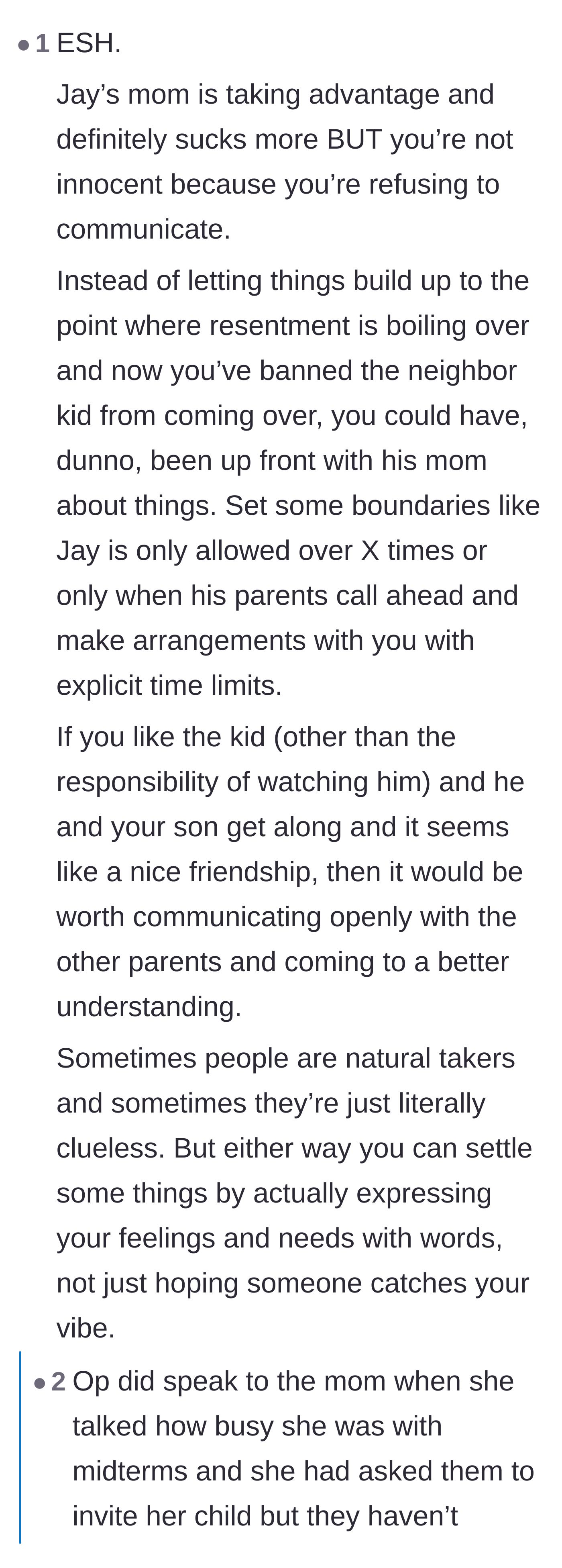 Comment thread 3 - Argument that both the neighbor and the host are at fault due to a lack of communication