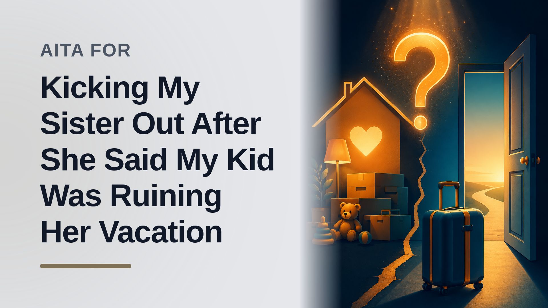 The Overworked Mother Who Evicted Her Entitled Sister Over a 3-Year-Old's Tears