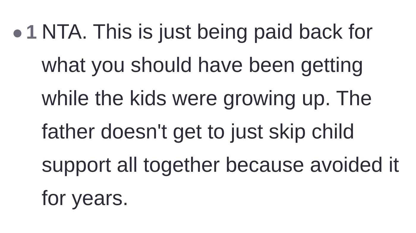 Comment thread 6 - Commentary explaining that avoiding payment for years doesn't magically erase the core debt