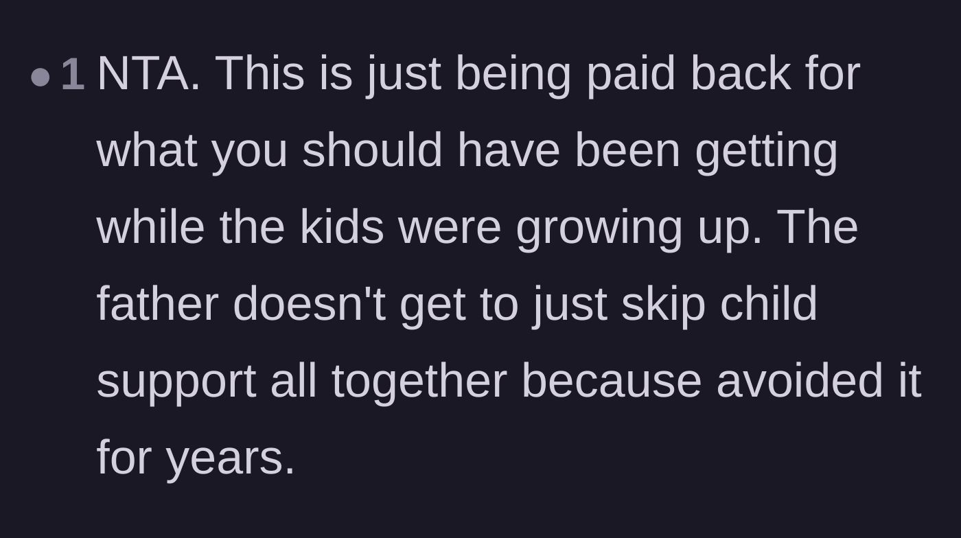 Comment thread 6 - Commentary explaining that avoiding payment for years doesn't magically erase the core debt