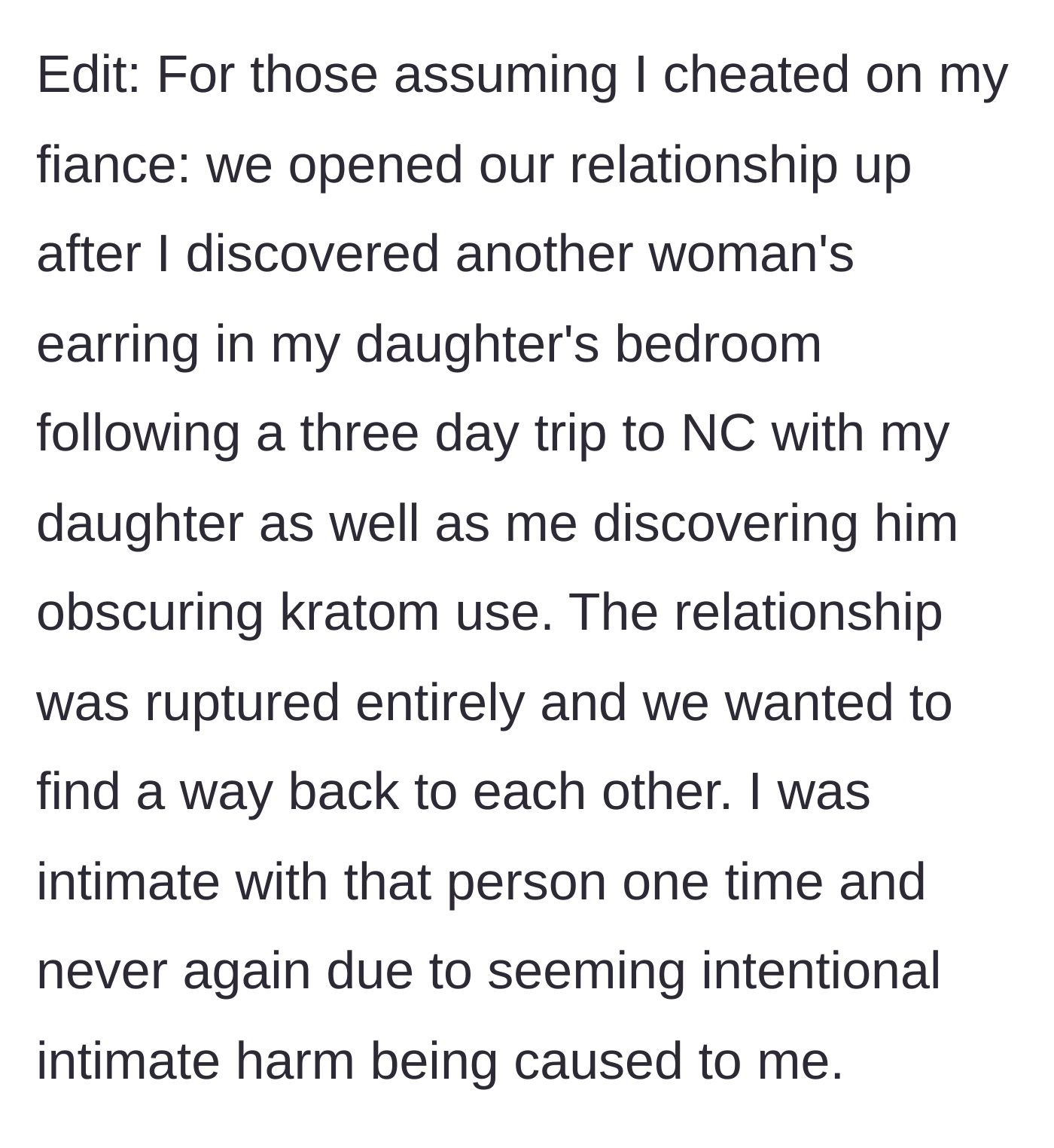 Story part 10 - Explanation of the relationship secret involving an earring and substance use