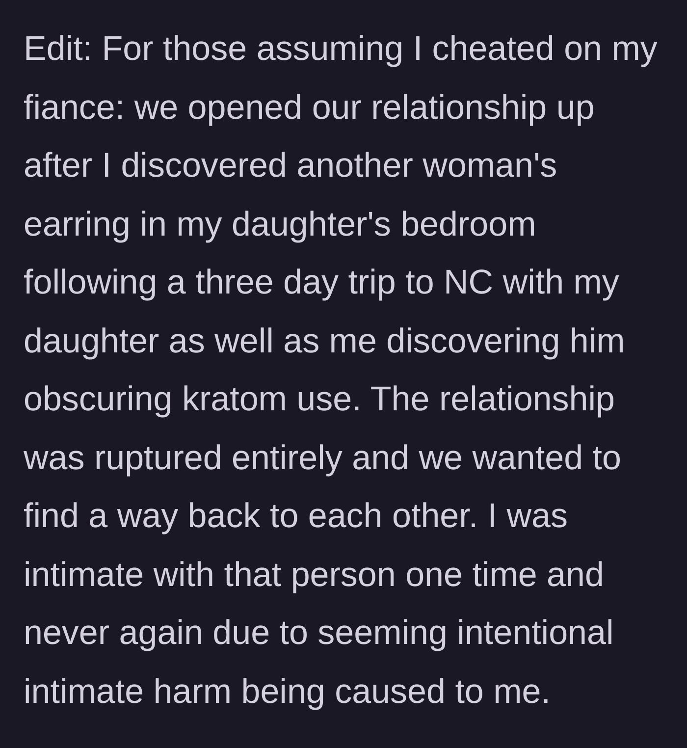 Story part 10 - Explanation of the relationship secret involving an earring and substance use
