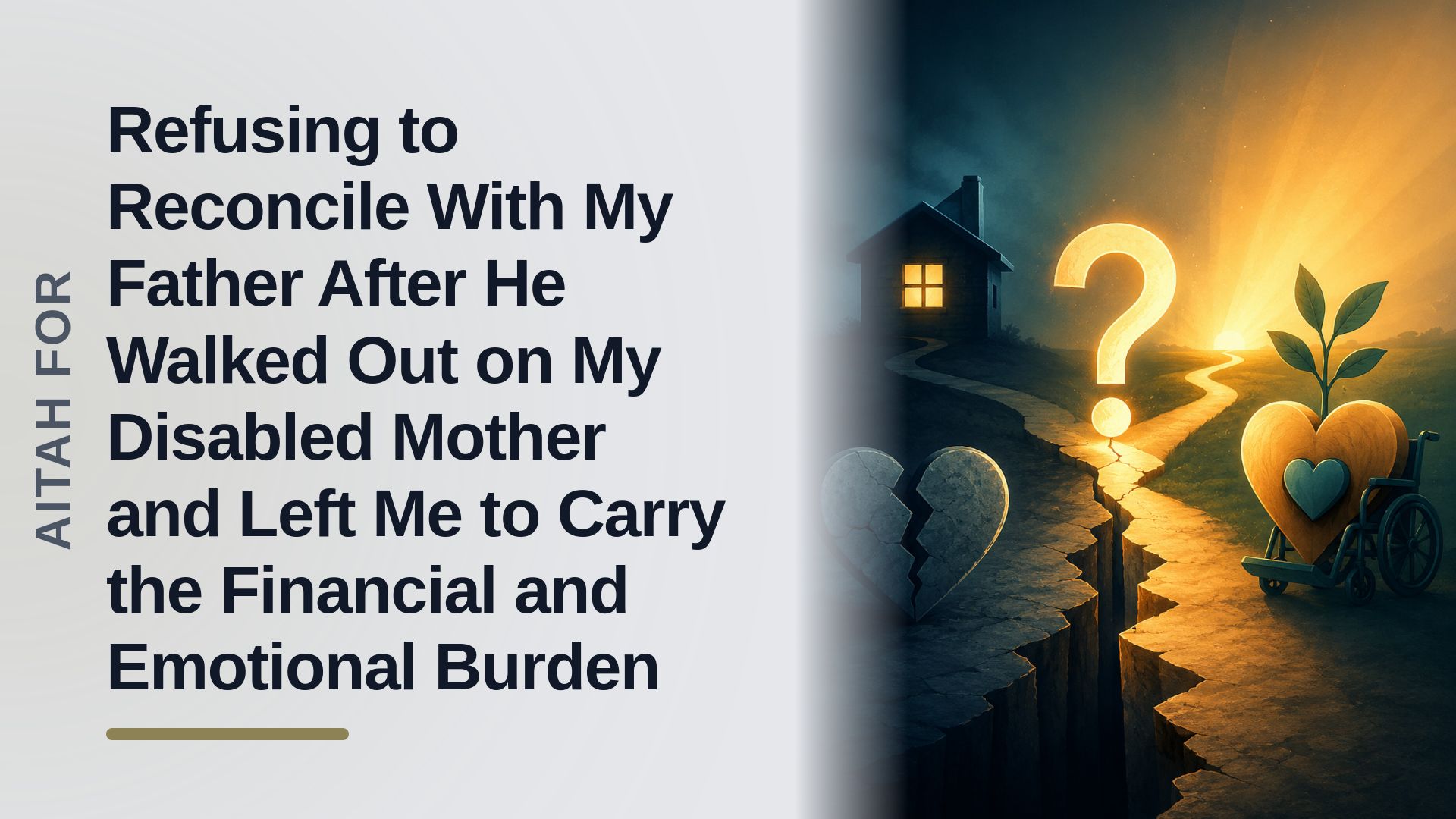 The Overworked Son Who Bailed Out His Disabled Mother Against the Deadbeat Father Who Ran Away