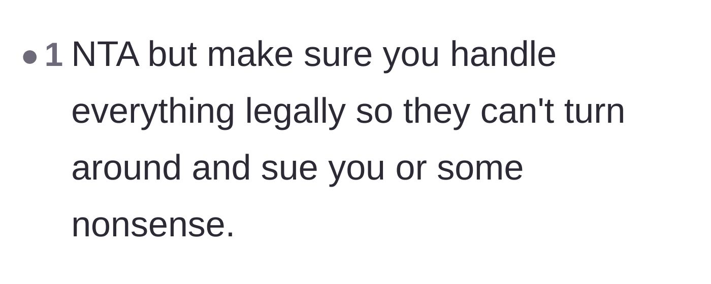 Comment thread 6 - Practical advice on ensuring the eviction is legally airtight to avoid future trouble.