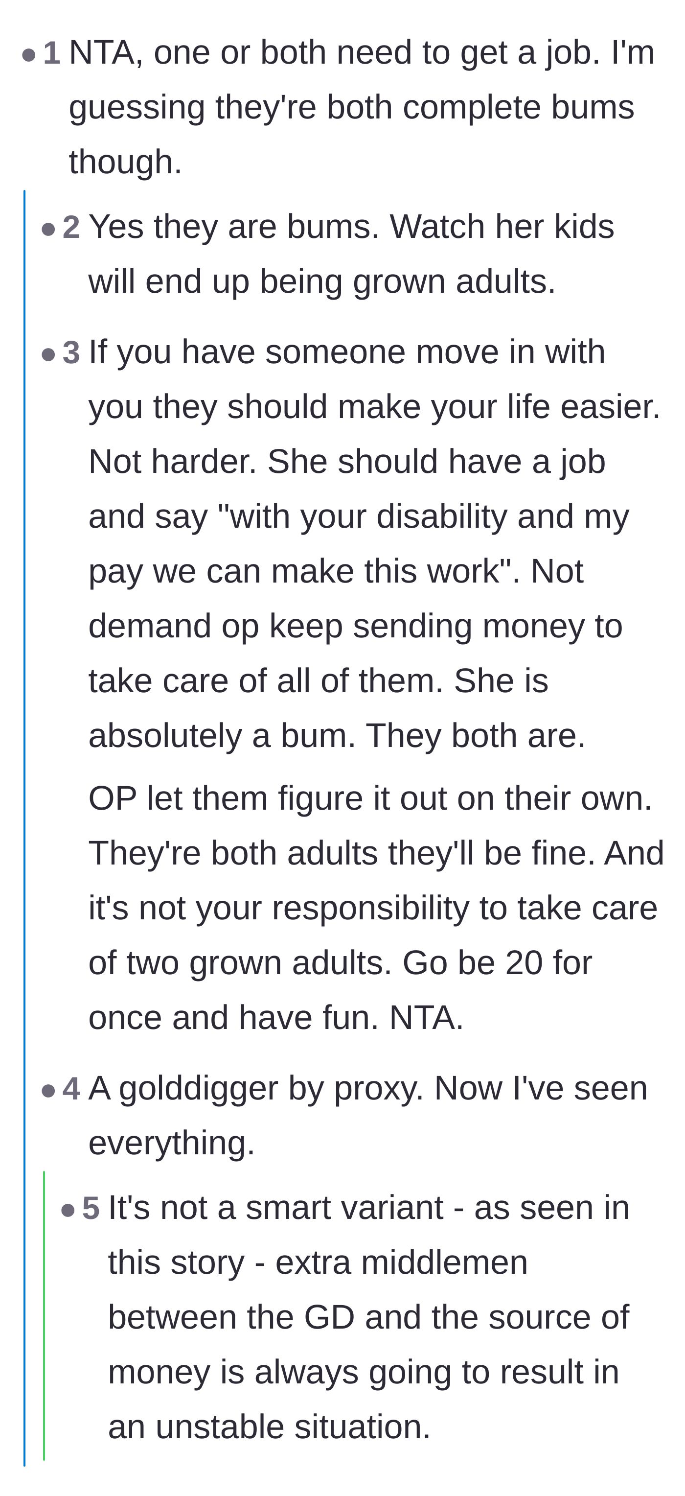 Comment thread 1 - Readers calling the father and his new girlfriend bums and proxy golddiggers.
