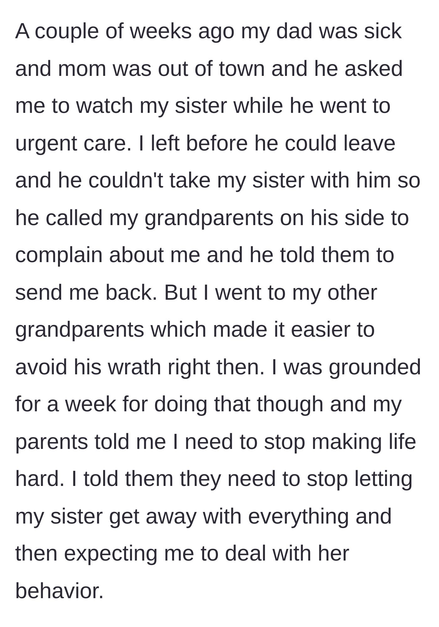 Story part 7 - A teenager walking out the front door with a backpack, leaving his flustered dad behind.