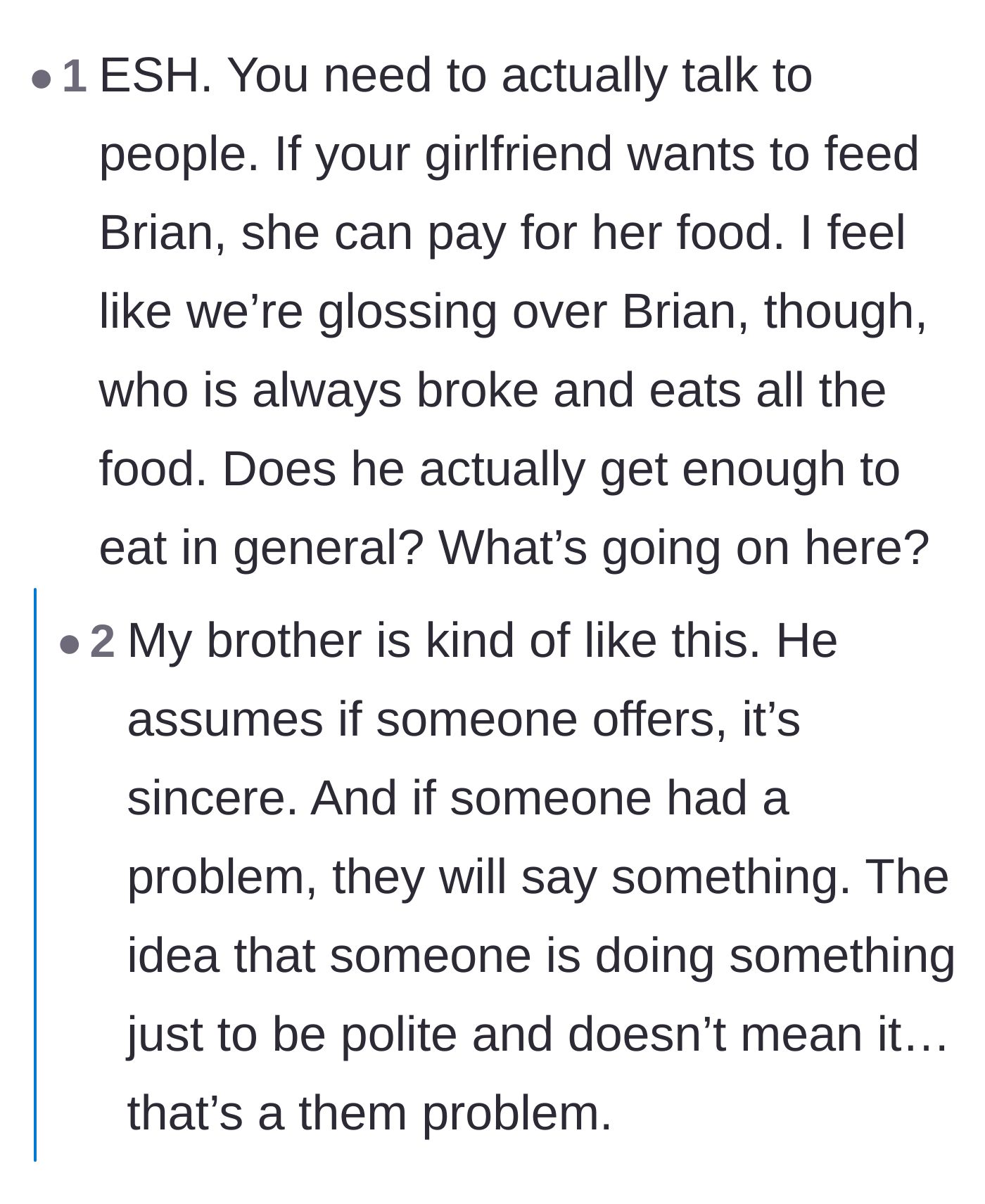 Comment thread 5 - A deep dive into the psychology of boundary-pushers who intentionally exploit overly polite people.