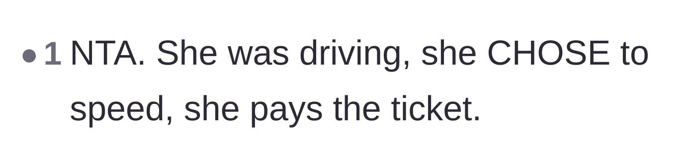 Comment thread 4 - Emphasizing that speeding is a conscious choice made solely by the driver