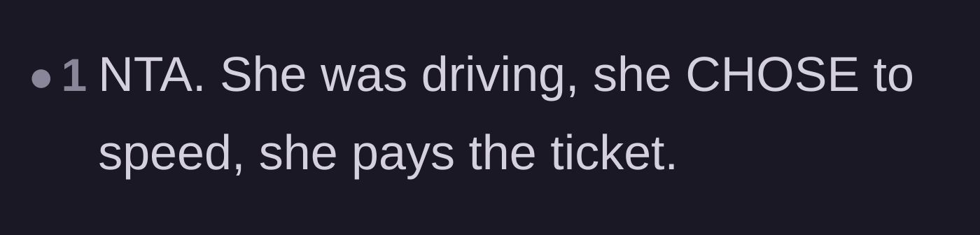 Comment thread 4 - Emphasizing that speeding is a conscious choice made solely by the driver