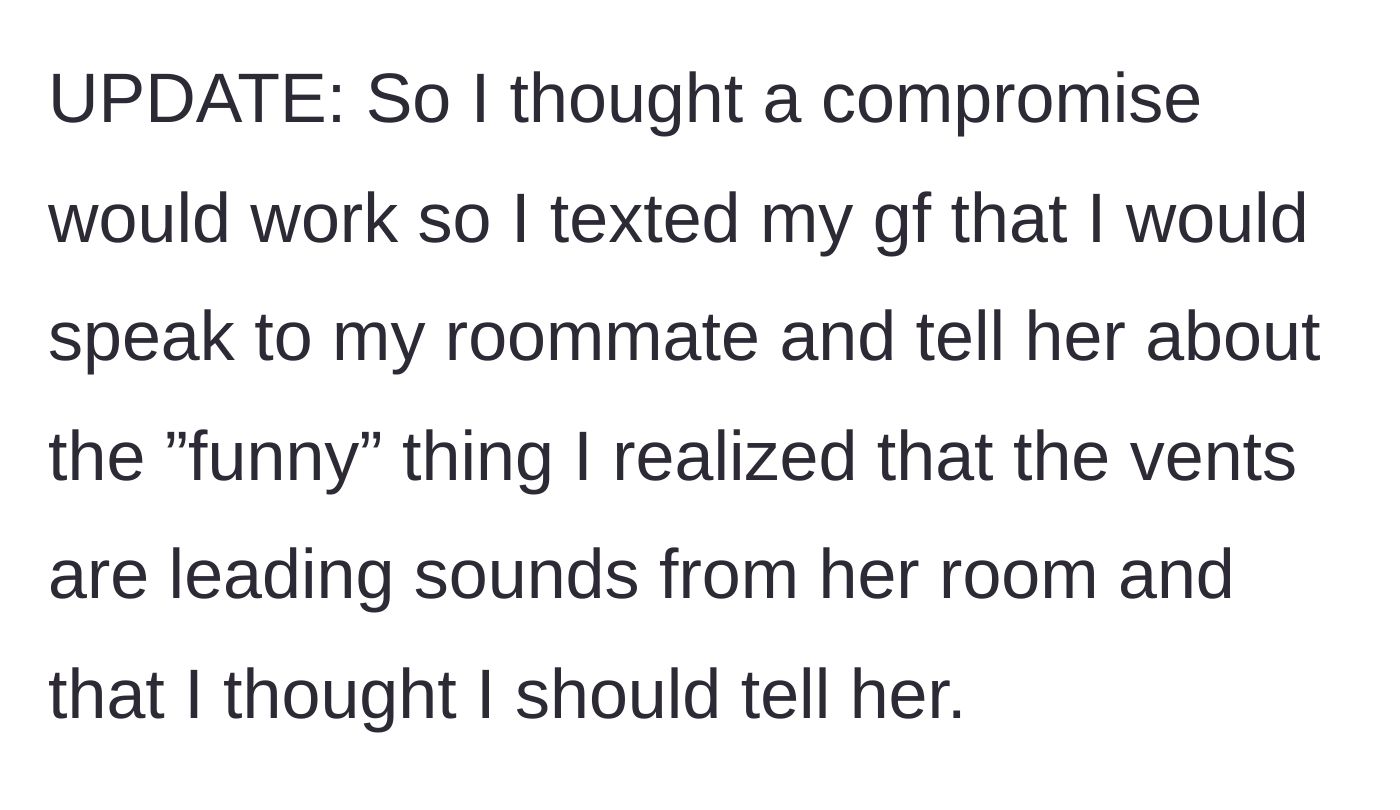 Story part 5 - A text message on a phone suggesting a gentle compromise.