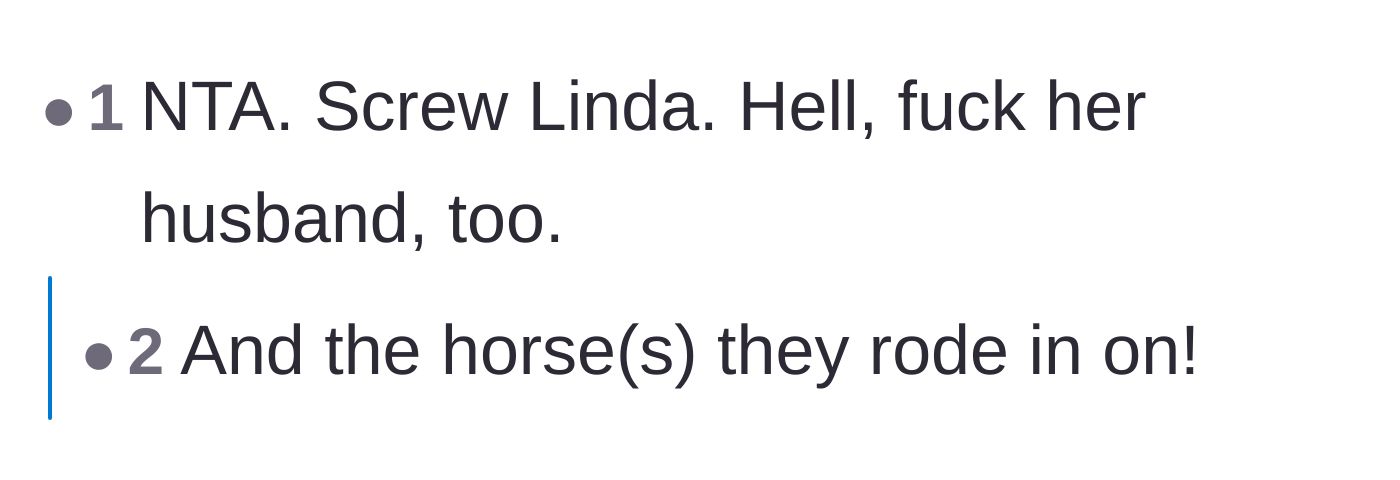 Comment thread 3 - Blunt condemnation of the HOA president and her spouse.