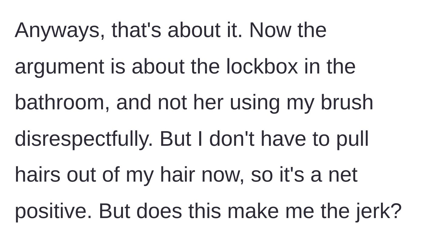 Story part 6 - A person smiling victoriously while perfectly styling their hair, ignoring the muffled complaints coming from the hallway.