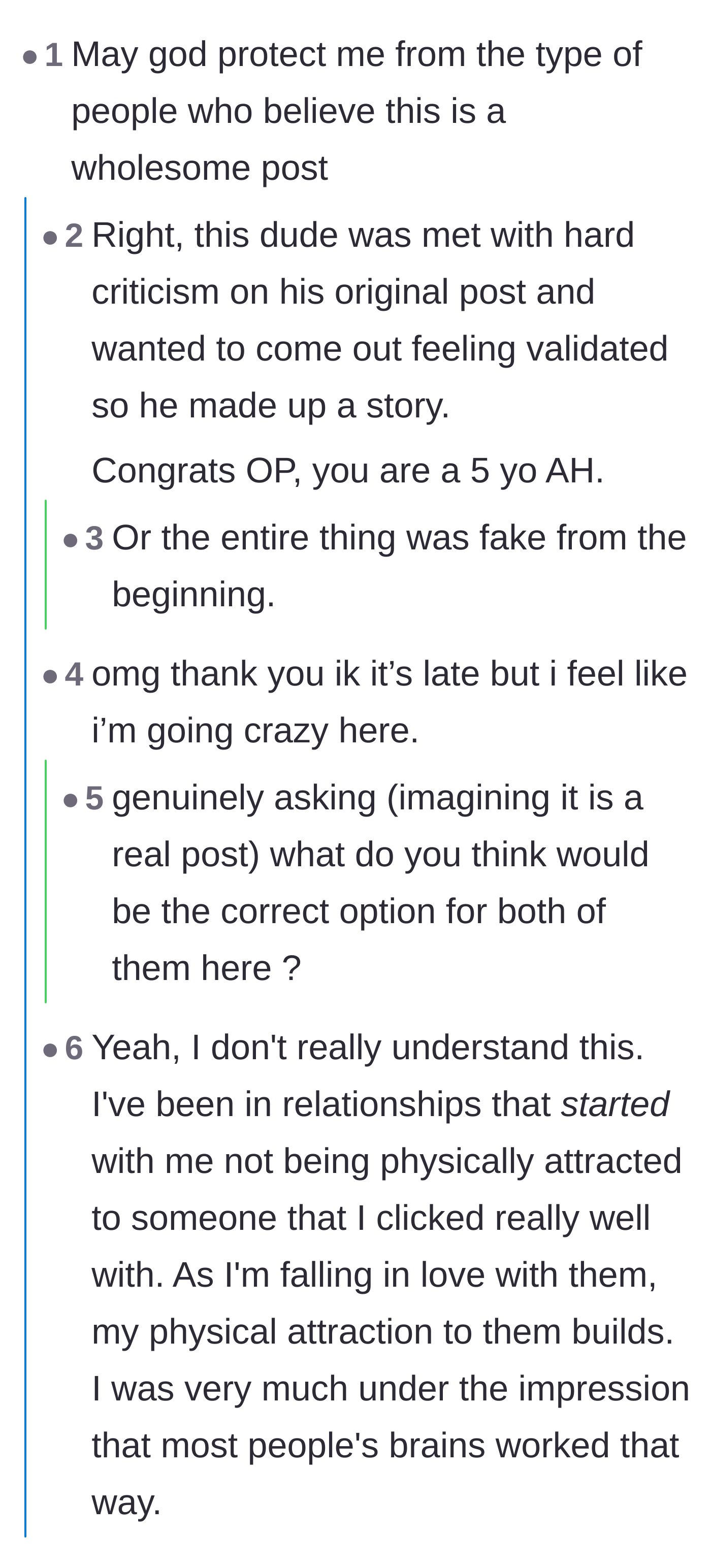 Comment thread 2 - Readers refusing to see the wholesome side of the update, calling out the couple's life choices.