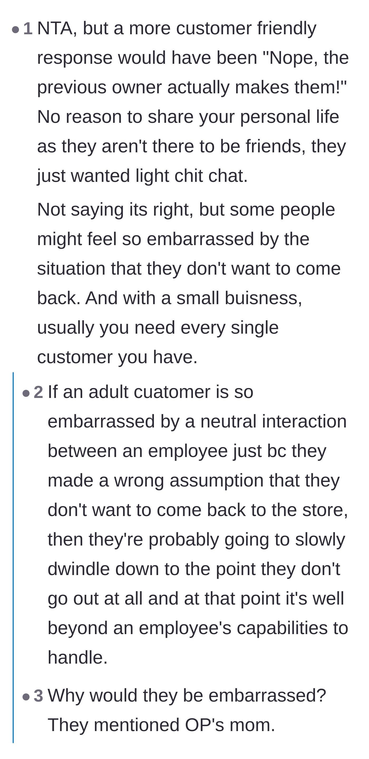 Comment thread 5 - A philosophical debate on corporate customer service versus human authenticity.