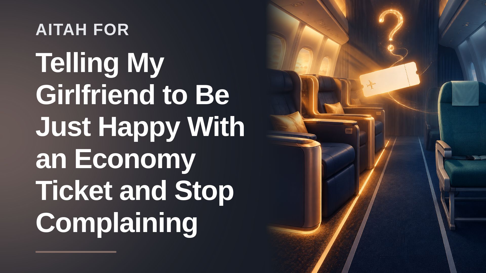 The Pragmatic Boyfriend Who Refused To Coddle His Entitled Partner Over A Free Flight