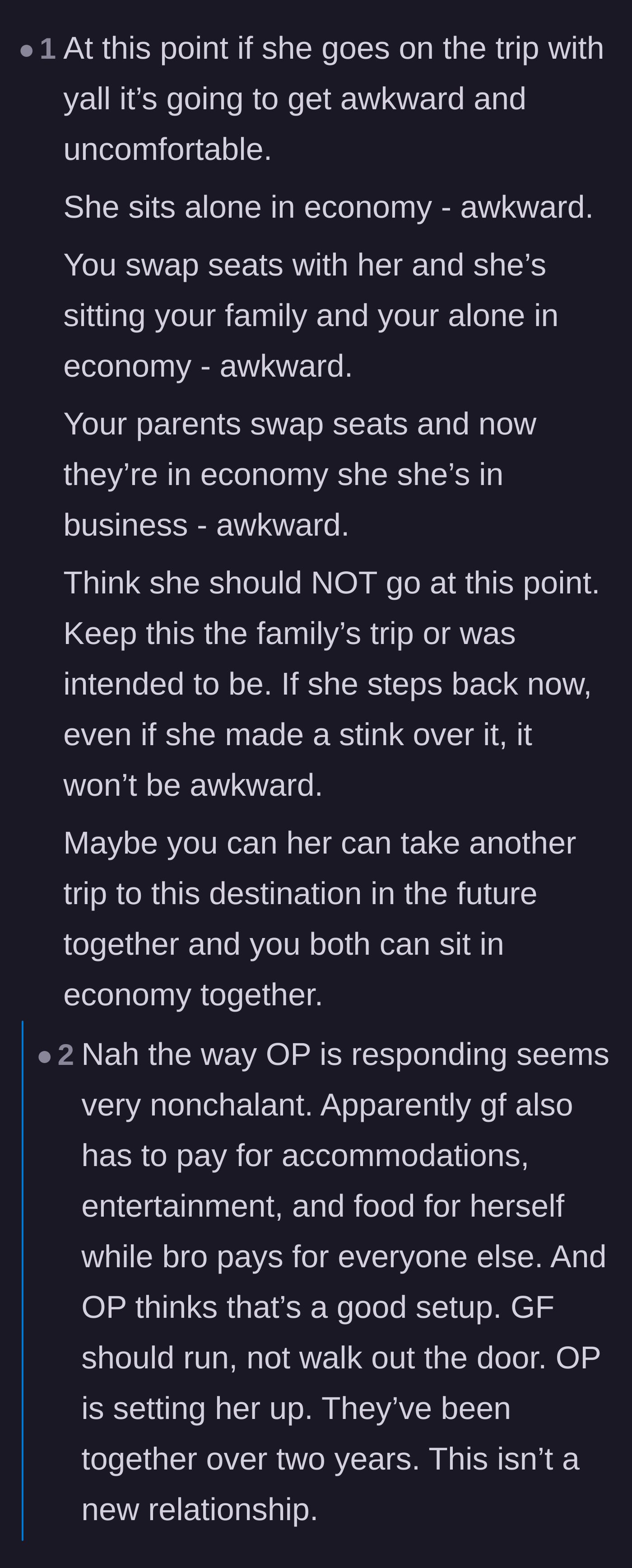 Comment thread 5 - Breaking down why every possible seating arrangement is now a lose-lose scenario