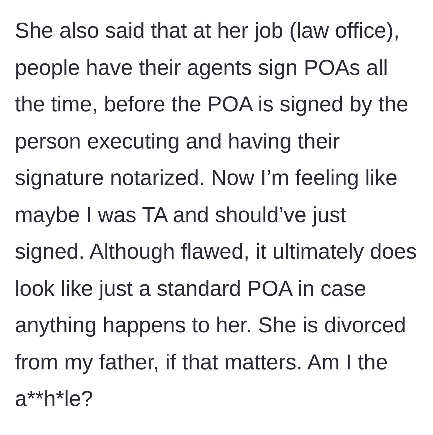 Story part 6 - Mother claims her shady practice is standard at her law office, leaving the daughter second-guessing her decision.