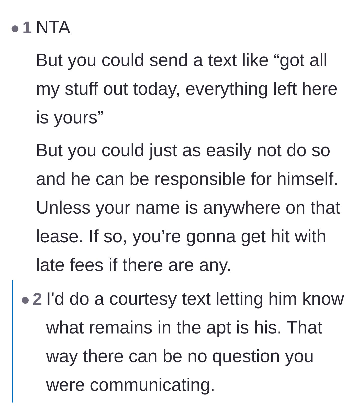 Comment thread 1 - Debate on whether sending a reminder text is a basic courtesy or doing unpaid emotional labor for an adult man