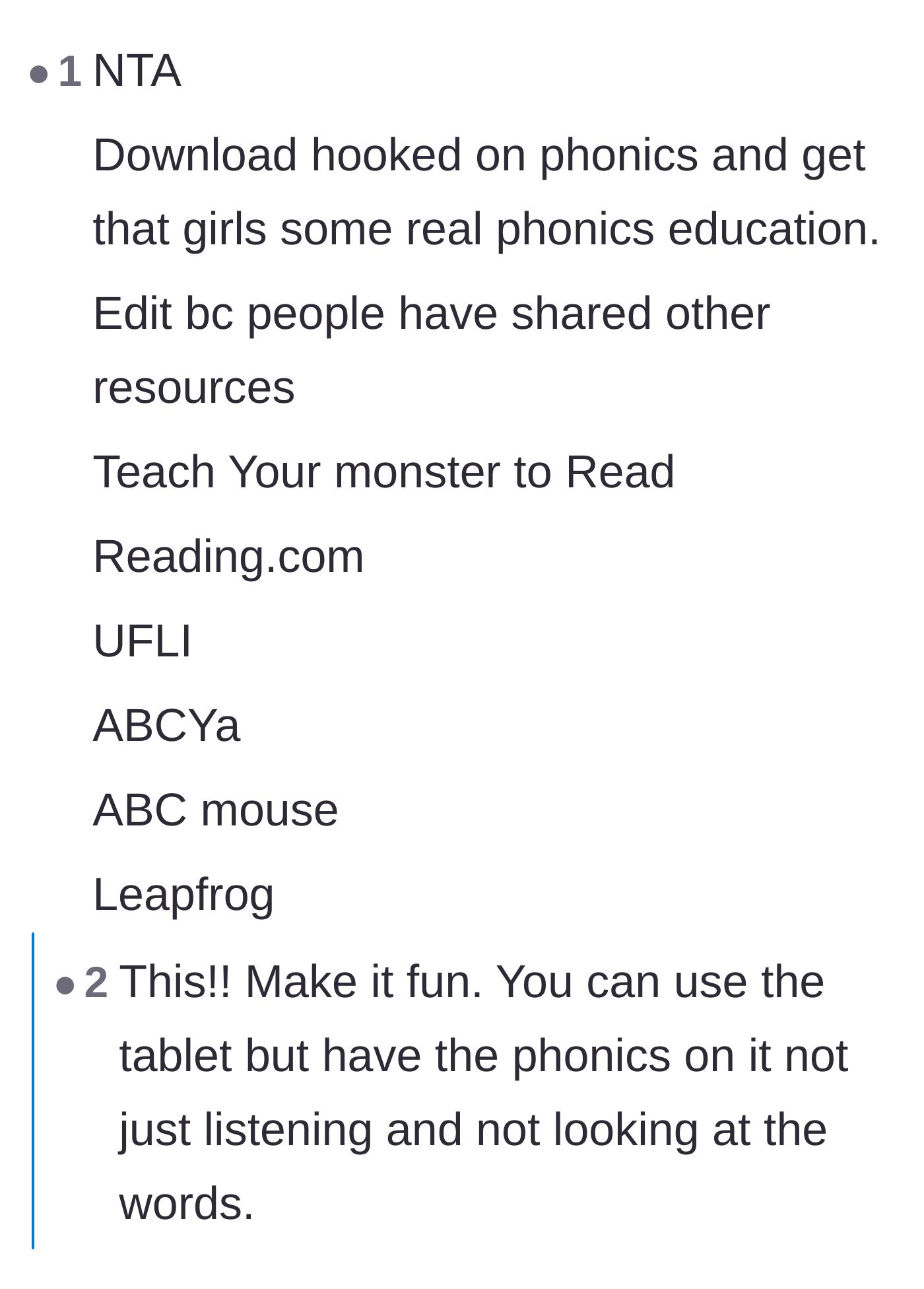 Comment thread 3 - A critique of parents expecting schools to do all the heavy lifting and the value of gifting books.