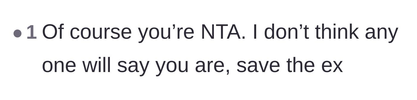 Comment thread 4 - Unanimous reassurance that the main character is entirely in the right