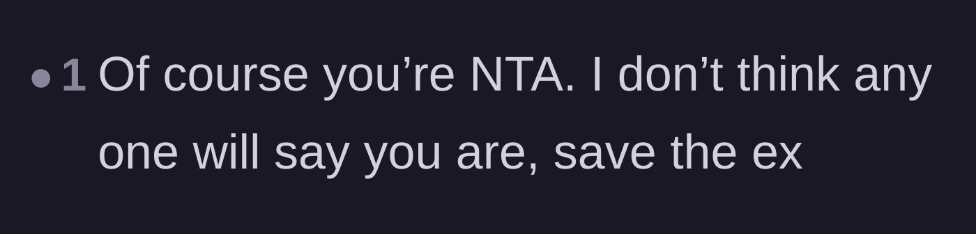 Comment thread 4 - Unanimous reassurance that the main character is entirely in the right