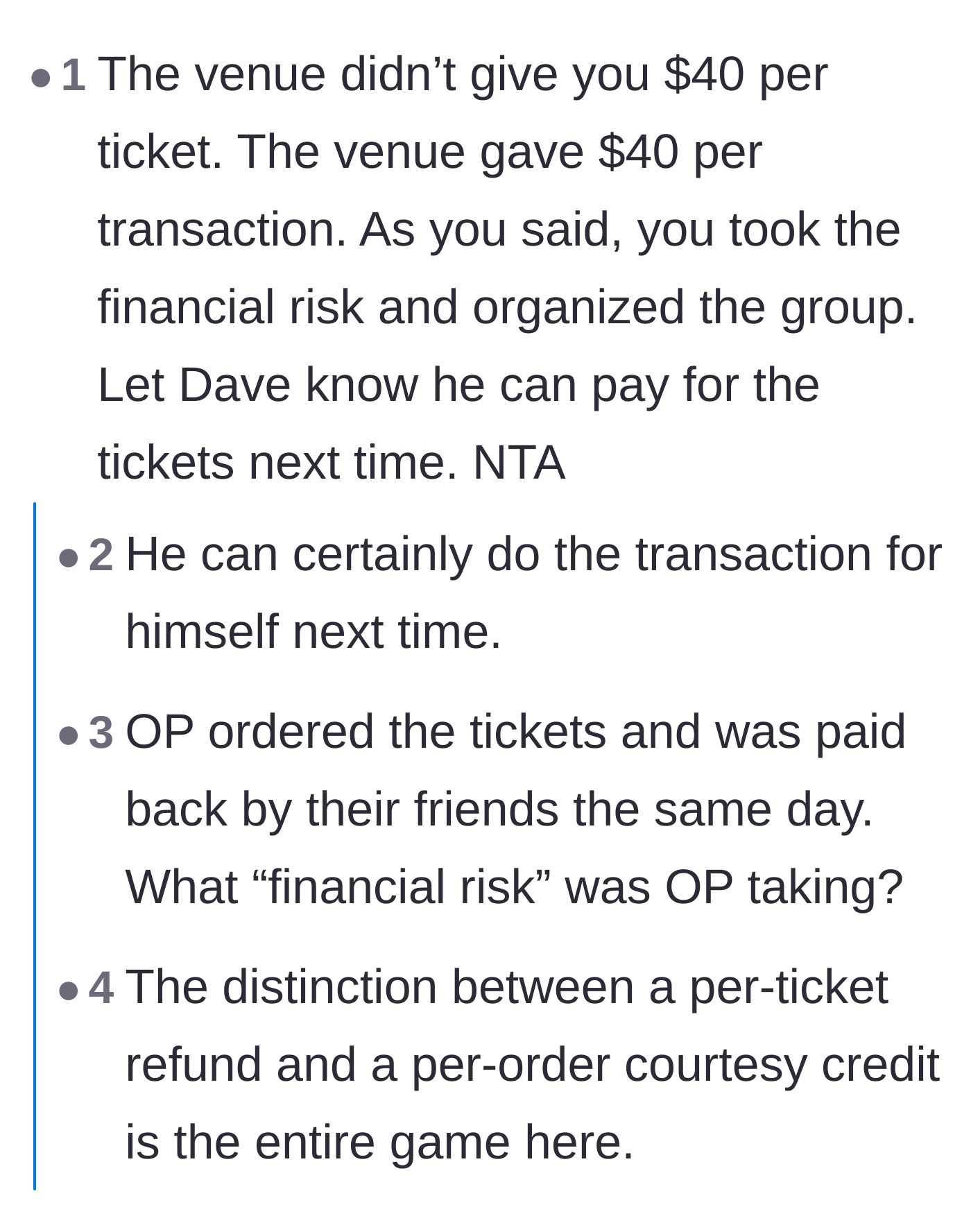 Comment thread 2 - A discussion validating the realities of the group admin tax and the stress of fronting money.