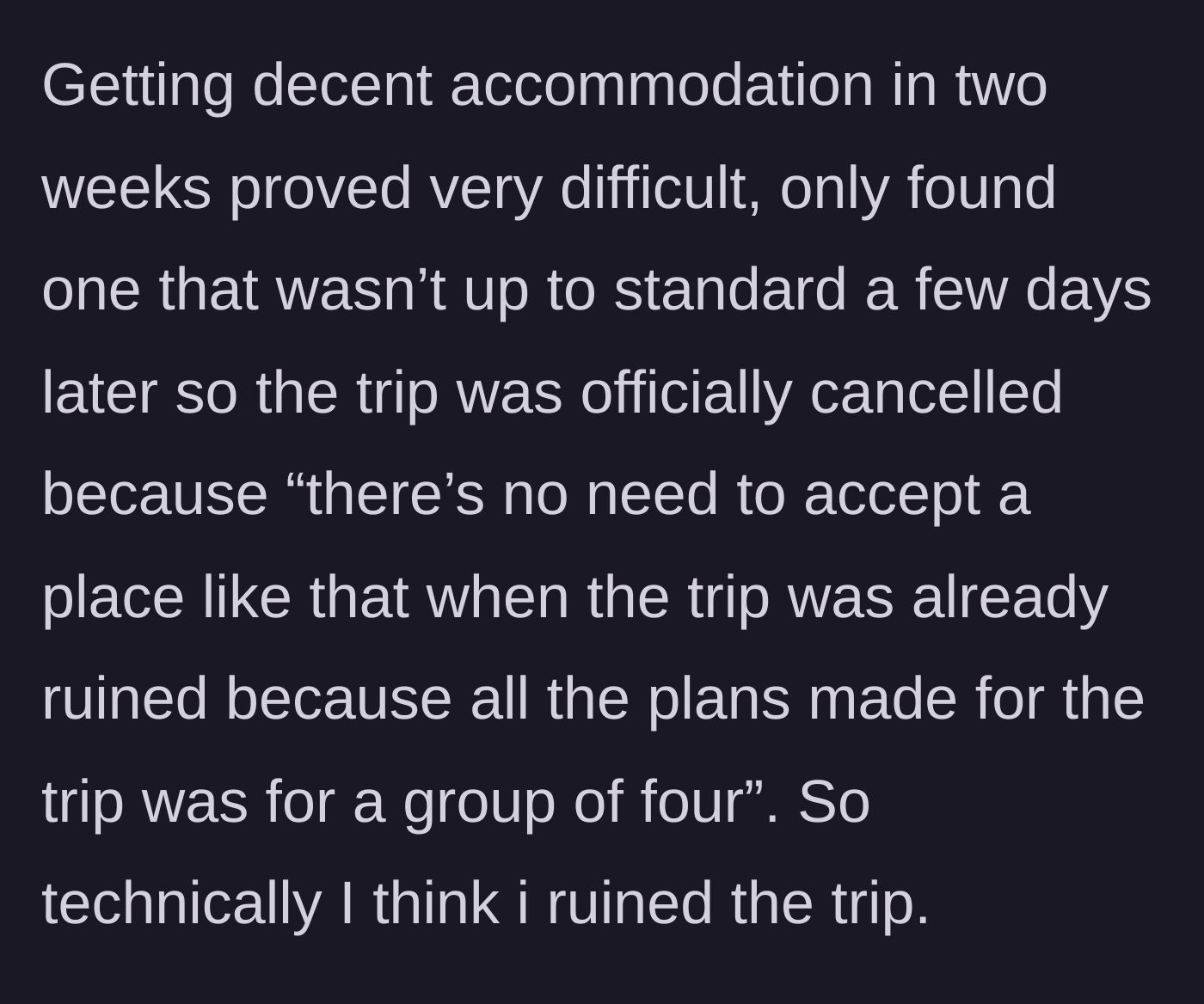 Story part 7 - A shattered suitcase icon symbolizing the ultimate collapse of the vacation plans and the dissolution of the trip.
