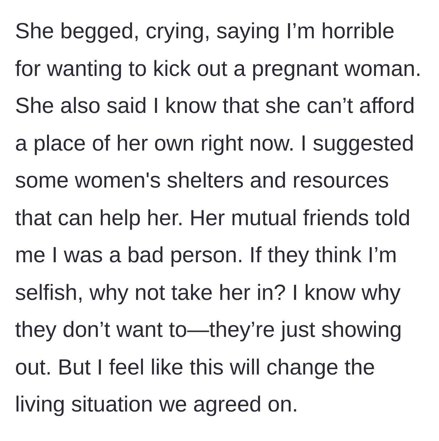 Story part 6 - A group chat on a smartphone showing mutual friends criticizing the woman who refused to help.