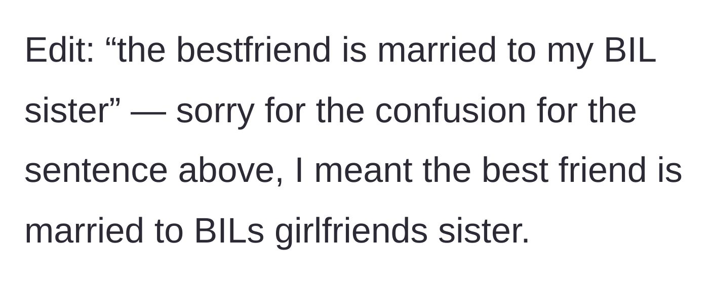 Story part 9 - A brief edit clarifying the family relation of the best friend mentioned earlier.