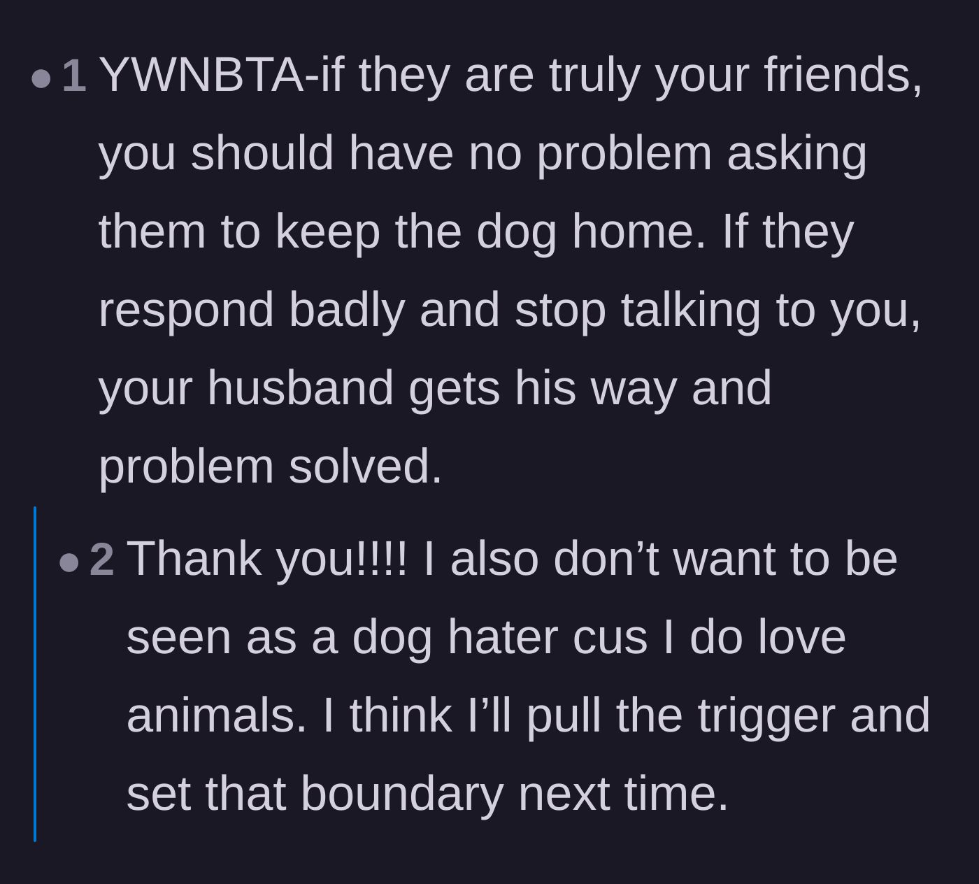 Comment thread 3 - A deep dive into the modern trend of taking dogs everywhere and the critical linguistic difference between a rule and a boundary.