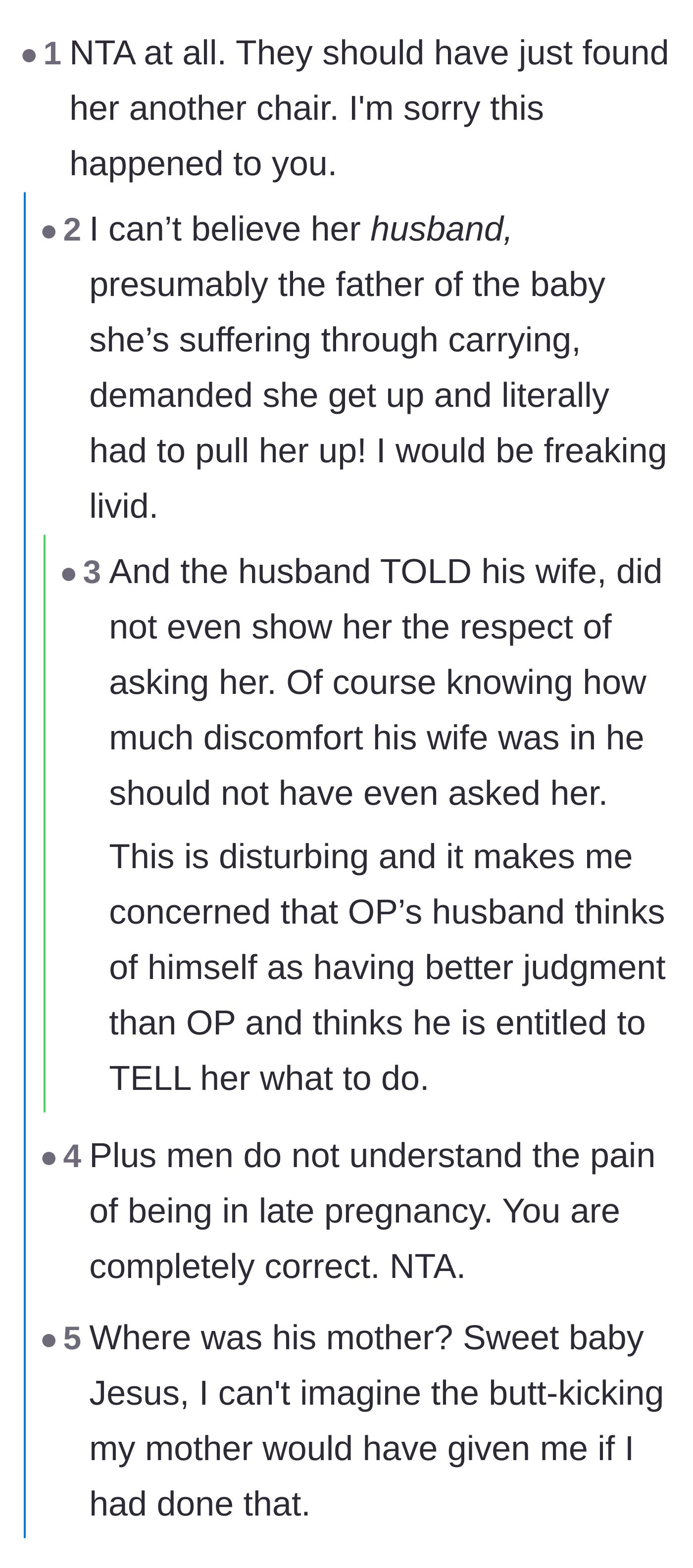 Comment thread 1 - Readers expressing shock at the husband's sheer disrespect and discussing the painful, added marginalization she faced as a Black woman.