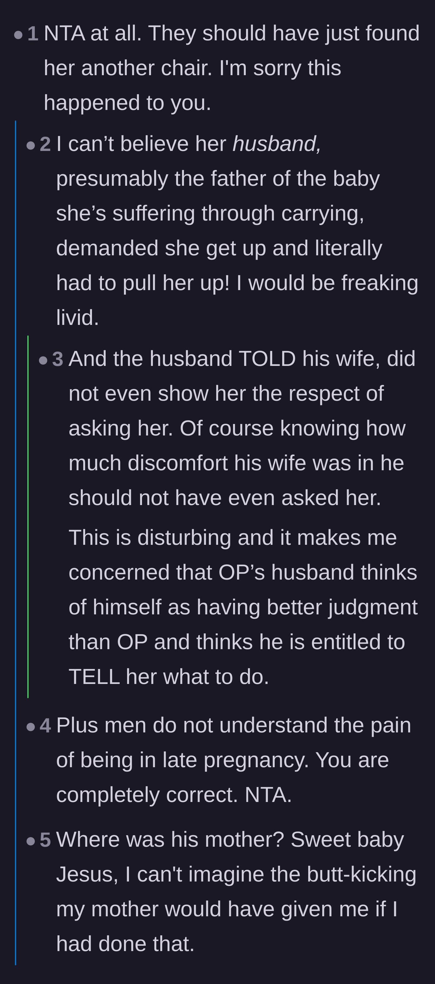 Comment thread 1 - Readers expressing shock at the husband's sheer disrespect and discussing the painful, added marginalization she faced as a Black woman.