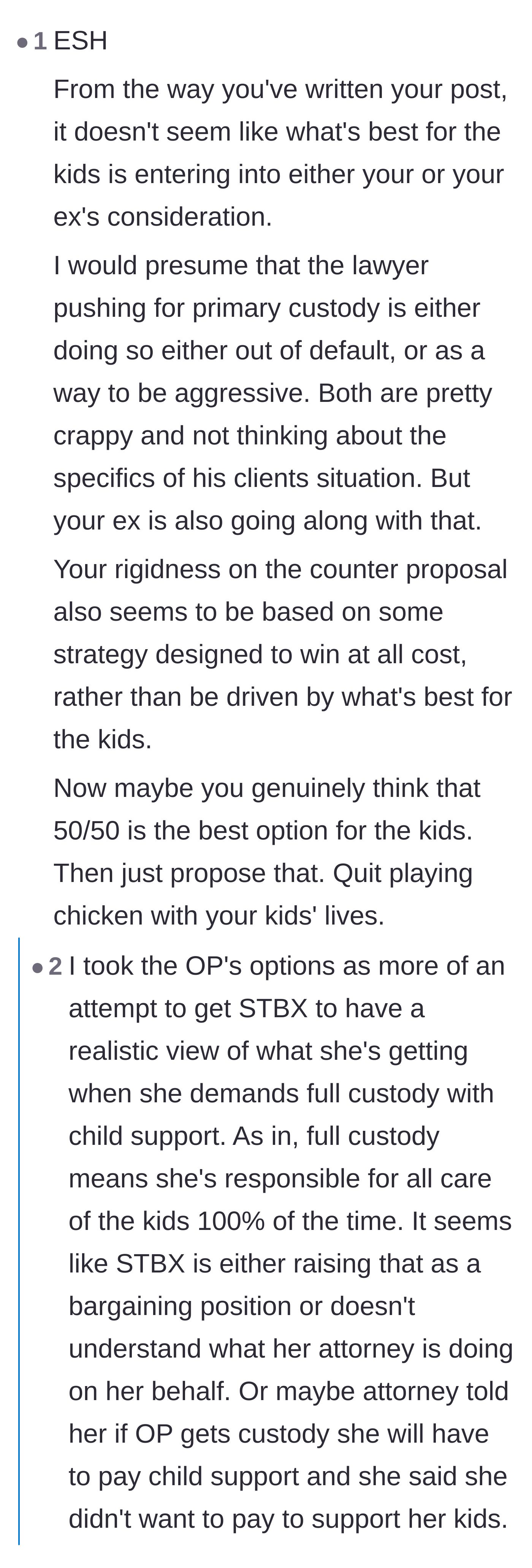 Comment thread 6 - Readers argue over whether the Portugal ultimatum is a brilliant negotiation tactic or terrible parenting.