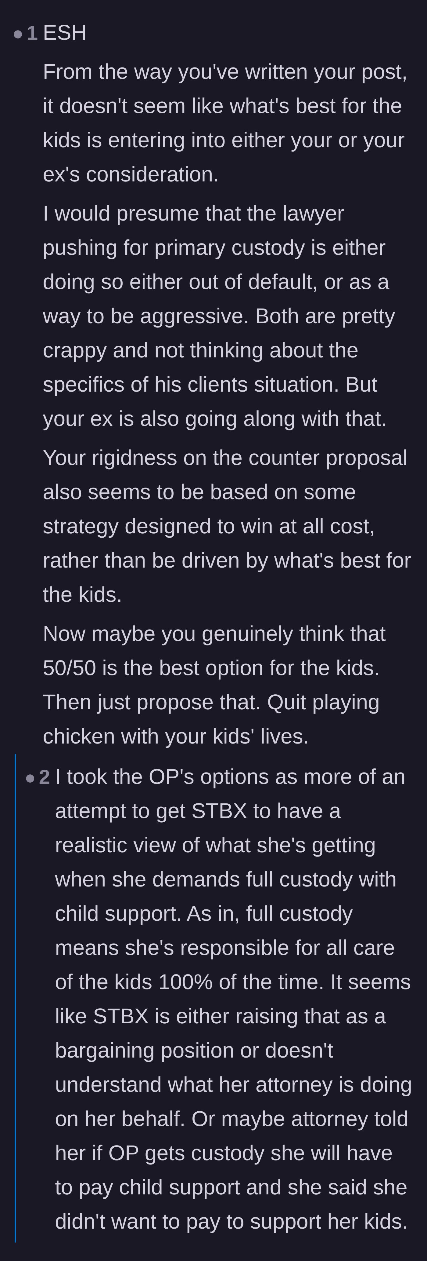 Comment thread 6 - Readers argue over whether the Portugal ultimatum is a brilliant negotiation tactic or terrible parenting.