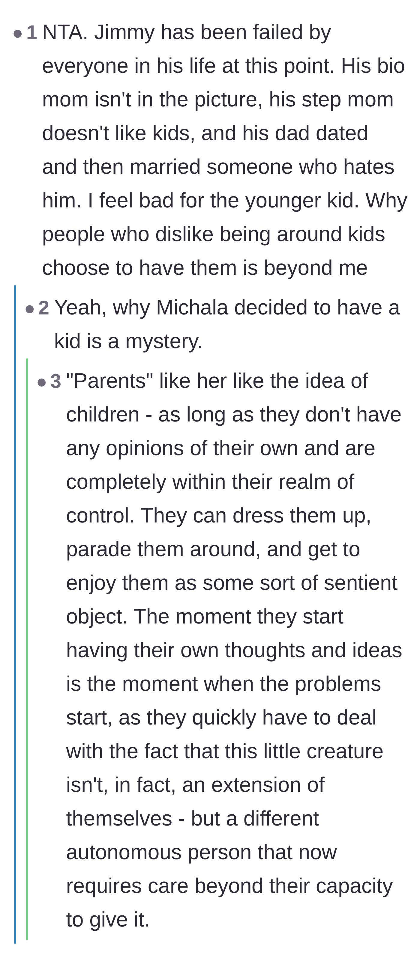 Comment thread 3 - Highlighting how every single parental figure in the boy's life has failed him