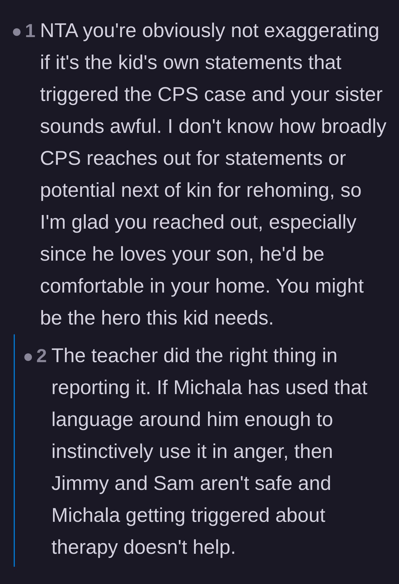 Comment thread 4 - Praising the child's immense bravery for speaking up to school officials