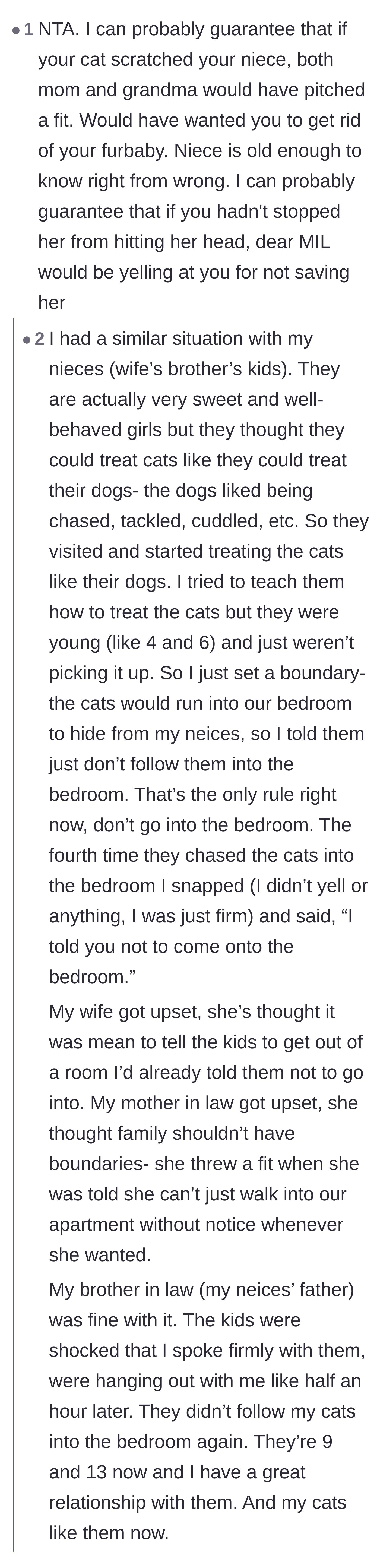 Comment thread 1 - Readers pointing out the husband's glaring double standard and failure to support his wife.