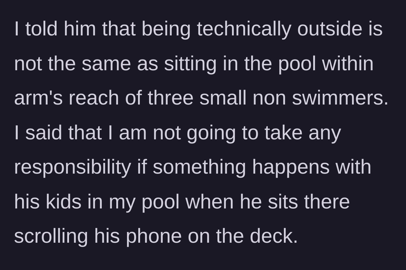 Story part 5 - The homeowner stands her ground, refusing to accept liability while he scrolls on his phone.