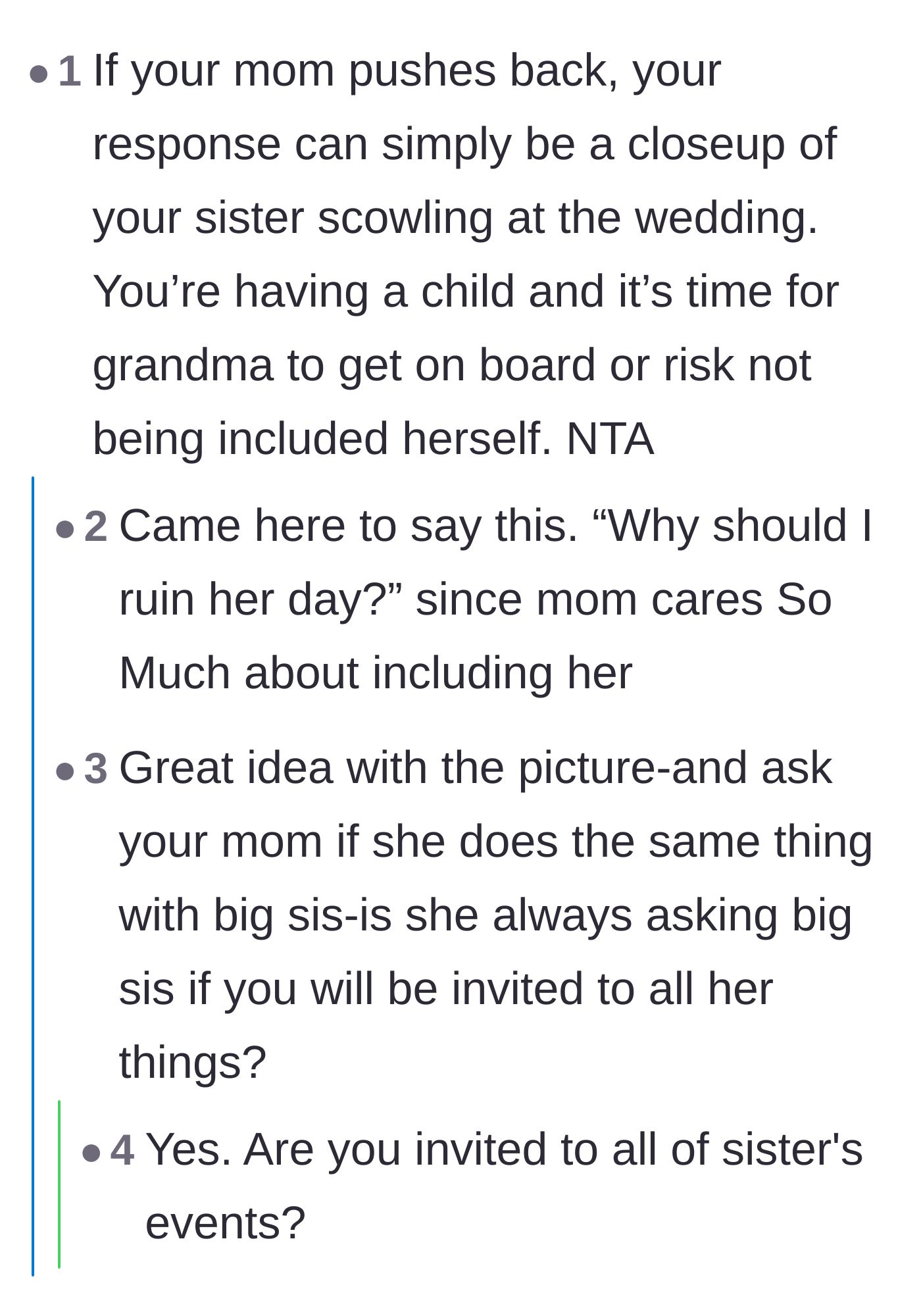 Comment thread 3 - Users suggesting OP use the ruined wedding photos as proof and sharing tragic stories of family racism.