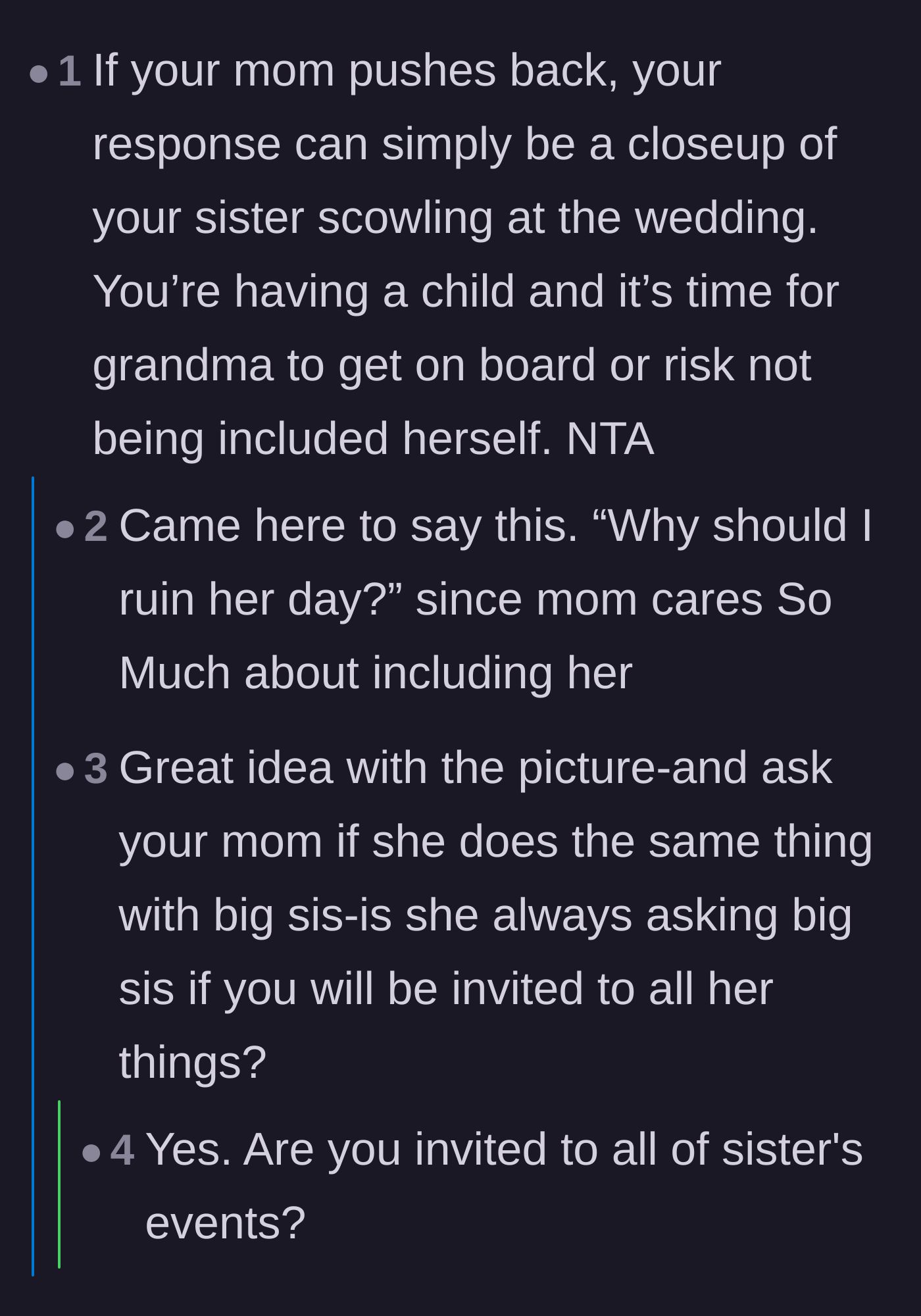 Comment thread 3 - Users suggesting OP use the ruined wedding photos as proof and sharing tragic stories of family racism.