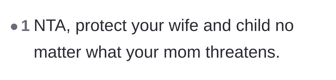 Comment thread 4 - A direct plea for the author to protect his wife and baby at all costs.