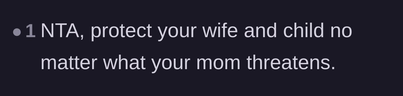 Comment thread 4 - A direct plea for the author to protect his wife and baby at all costs.