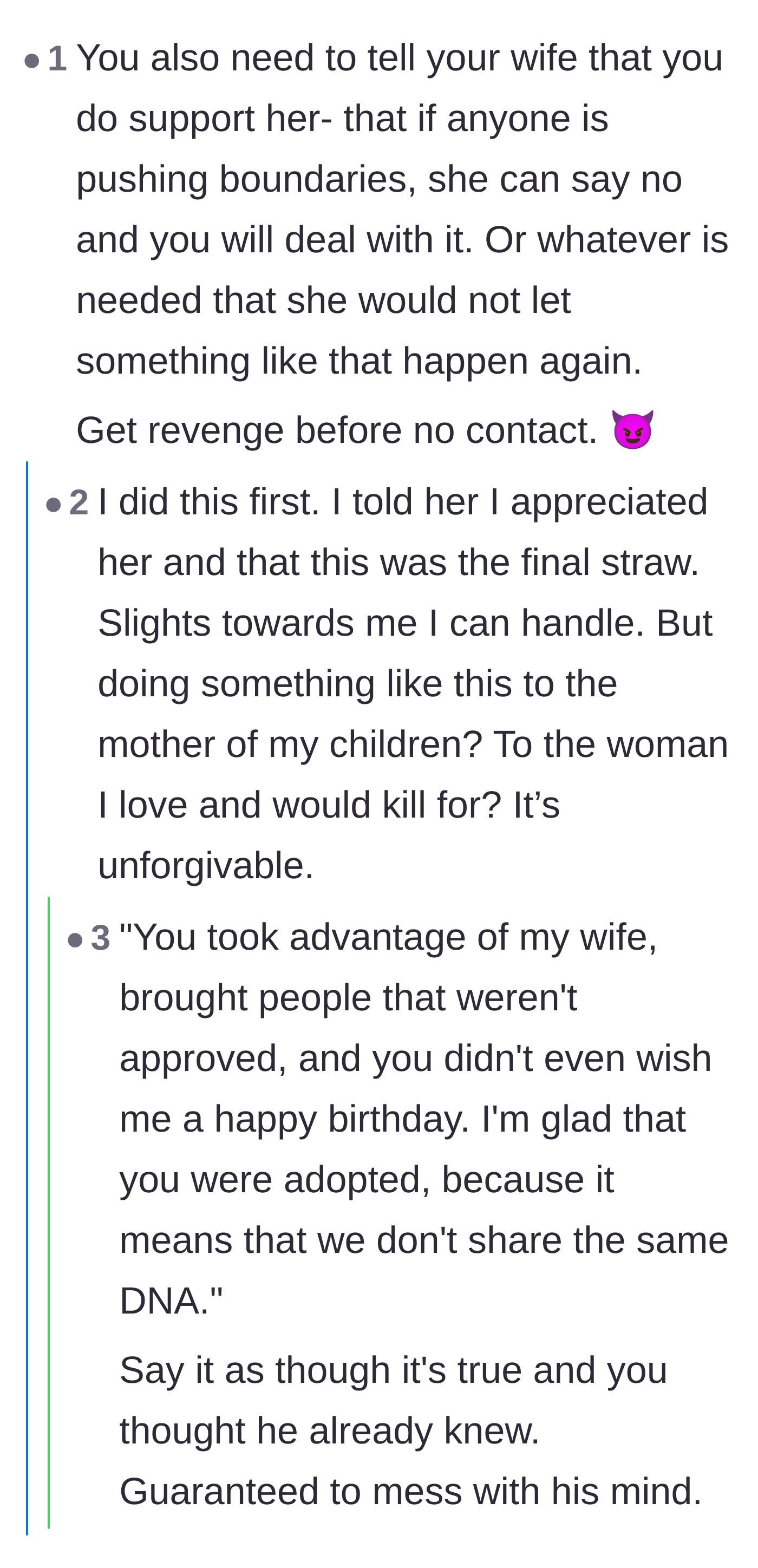 Comment thread 5 - The husband shares his fiercely protective response to his wife while commenters pitch hilarious psychological pranks to play on the brother