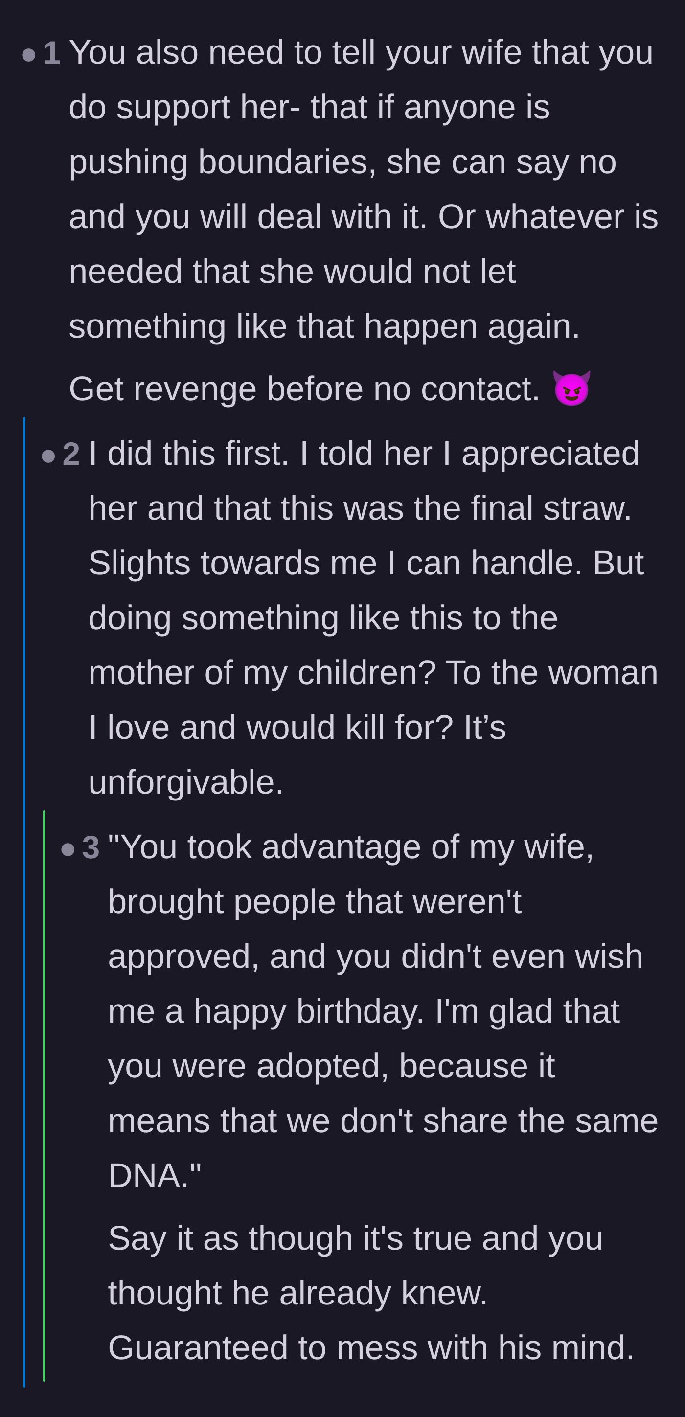 Comment thread 5 - The husband shares his fiercely protective response to his wife while commenters pitch hilarious psychological pranks to play on the brother